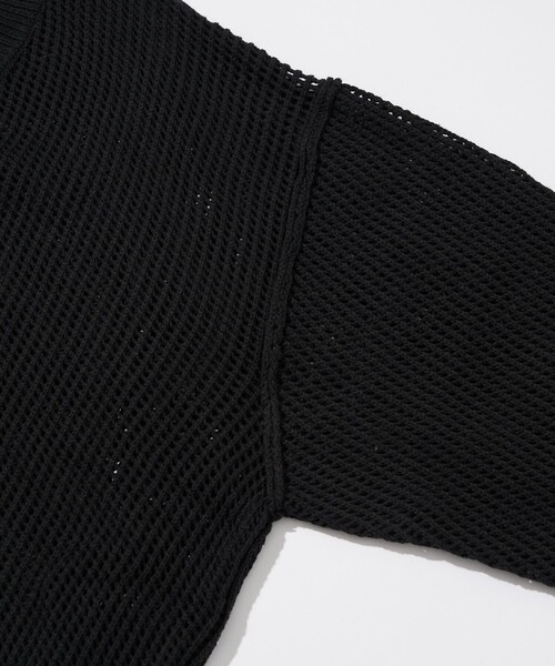 「HINSON」 ニットカーディガン MEDIUM オフホワイト メンズ_画像6