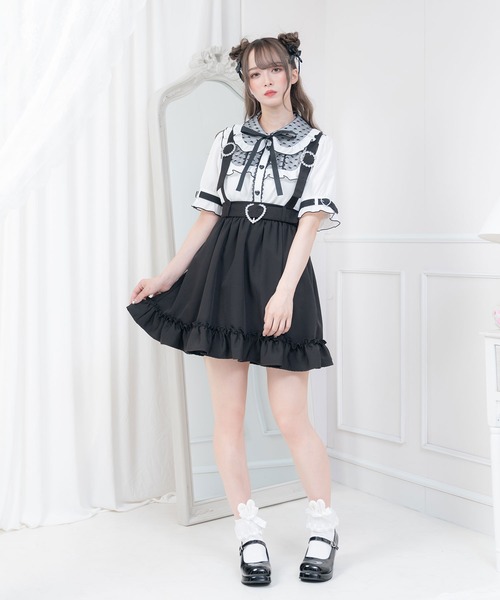 「DearMyLove」 半袖シャツ MEDIUM ホワイト レディース_画像5