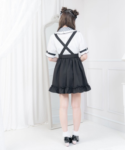 「DearMyLove」 半袖シャツ MEDIUM ホワイト レディース_画像6