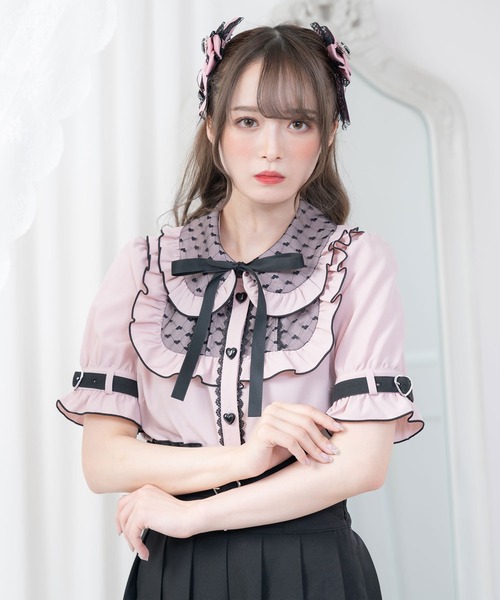 「DearMyLove」 半袖シャツ MEDIUM ホワイト レディース_画像7