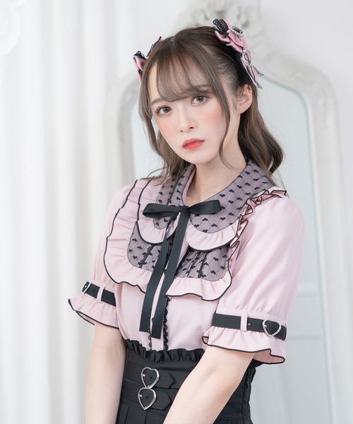 「DearMyLove」 半袖シャツ MEDIUM ホワイト レディース_画像8