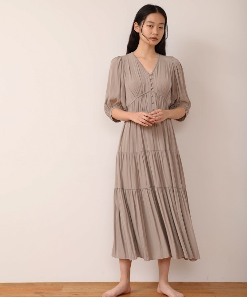 「CASA FLINE」 7分袖ワンピース FREE ブルー レディース_画像4