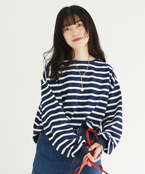 「DOUX ARCHIVES」 長袖カットソー FREE ネイビー レディース_画像5