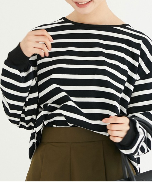 「DOUX ARCHIVES」 長袖カットソー FREE ネイビー レディース_画像6