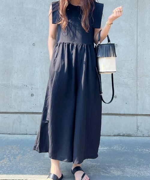 「ISOOK」 オールインワン FREE ブラック レディース_画像5