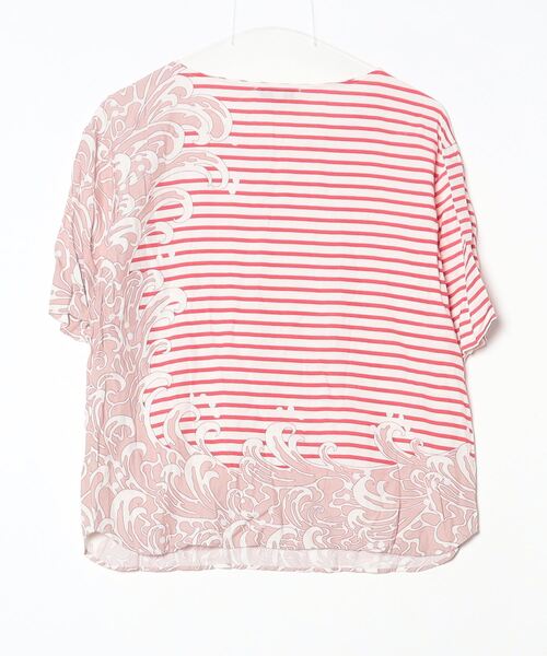 「PAUL&JOE SISTER」 ボーダー柄半袖ブラウス 1 レッド レディース_画像2