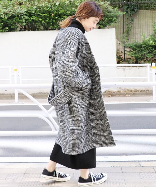 【ジャーナルスタンダード】 ノーカラー コート ブラック 黒 36 JOURNAL STANDARD（ジャーナルスタンダード） ノーカラーコート