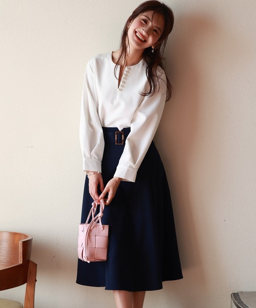 「SAISON DE PAPILLON」 長袖ブラウス M ホワイト レディース_画像6