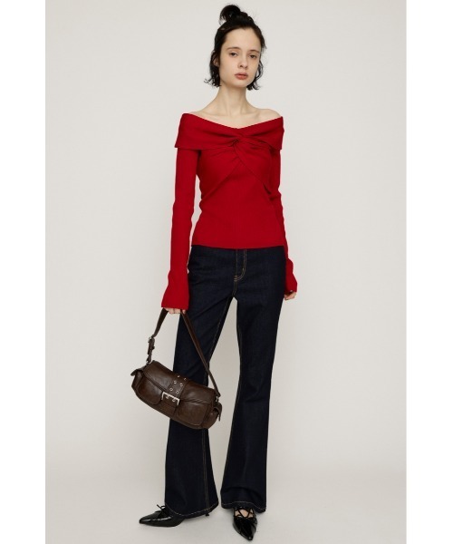 SLY（スライ） ニット セーター TWIST RIBBON KNIT TOPS ツイスト