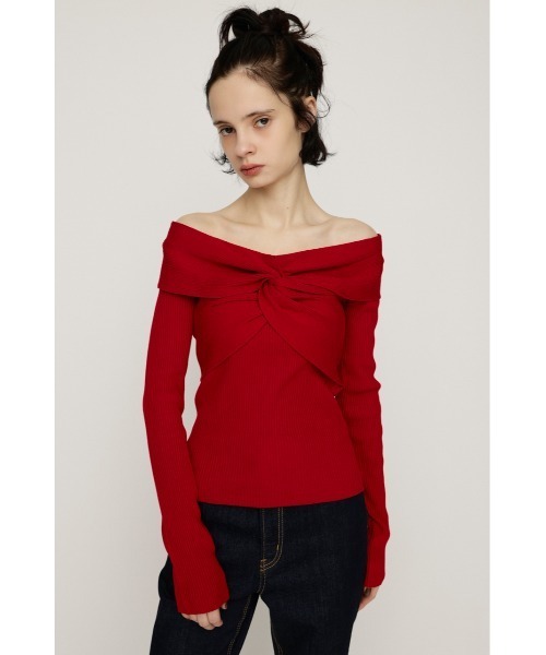 SLY(スライ) ニット セーター TWIST RIBBON KNIT TOPS SLY(スライ) ニット セーター TWIST RIBBON KNIT TOPS