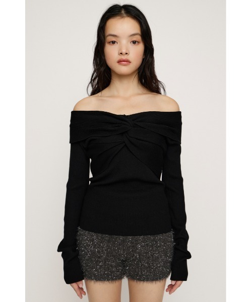 SLY（スライ） ニット セーター TWIST RIBBON KNIT TOPS ツイスト