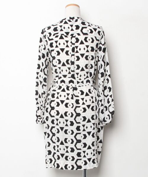 「DIANE von FURSTENBERG」 長袖ワンピース 0 ホワイト レディース_画像2