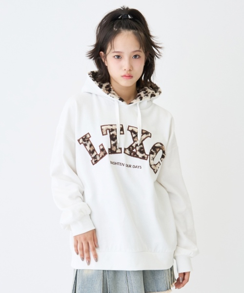 パーカー  「LTXC」「綿100％」裏起毛ボアロゴパーカー キッズ 子供服 女の子 | LOVETOXIC | 01