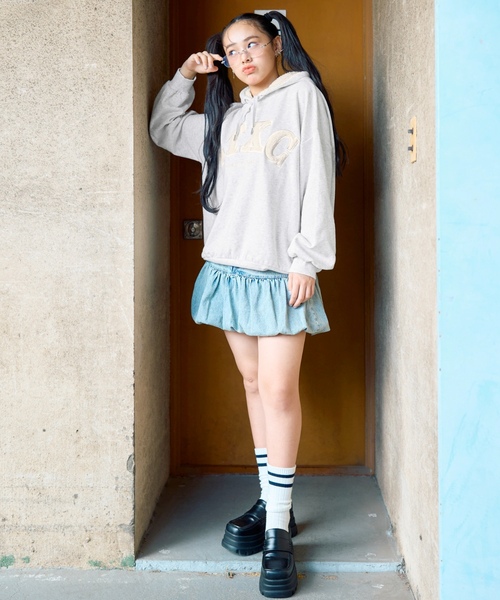 パーカー  「LTXC」「綿100％」裏起毛ボアロゴパーカー キッズ 子供服 女の子 | LOVETOXIC | 05