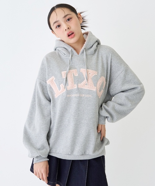 パーカー  「LTXC」「綿100％」裏起毛ボアロゴパーカー キッズ 子供服 女の子 | LOVETOXIC | 07