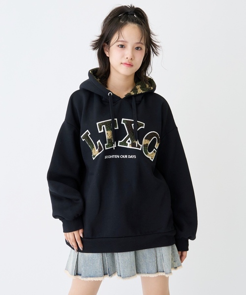 【user_17f7f0d8】パーカー キッズ（164㎝） レディース LOVETOXIC パーカー 「LTXC」「綿100％」裏起毛ボアロゴパーカー