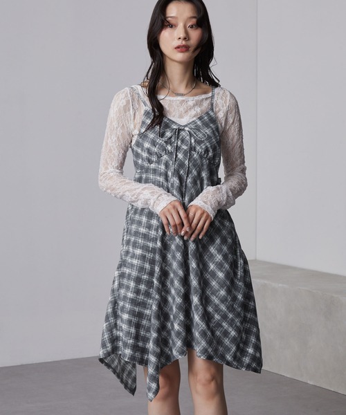 「nui nullu」 キャミソールワンピース FREE グレー レディース_画像5