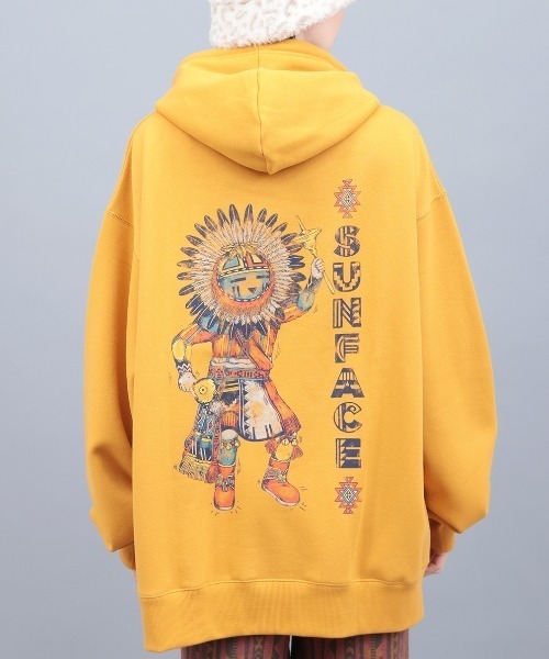 astralパーカー チチカカ（TITICACA） パーカー 裏起毛サンフェイスプリントプル