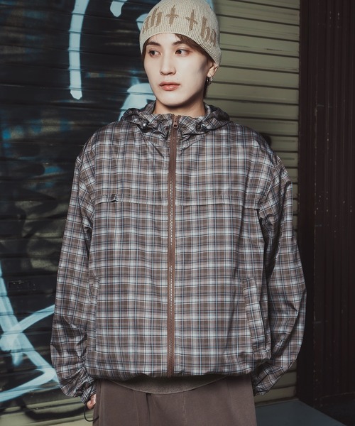 improves（インプローブス） ナイロンジャケット チェック柄