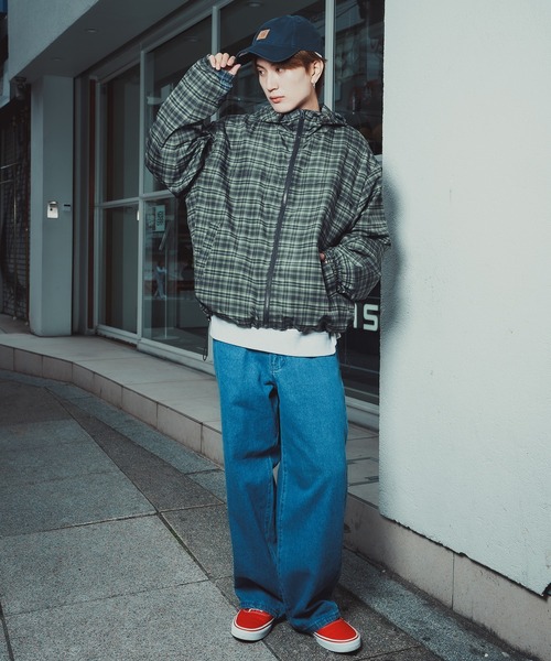 improves（インプローブス） ナイロンジャケット チェック柄