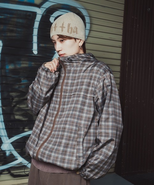 improves（インプローブス） ナイロンジャケット チェック柄