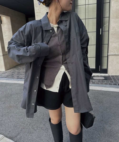 nananamoe（ナナナモエ） ブラウス シャツ chin strap big silhouette