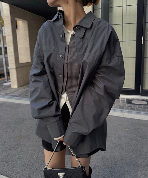 nananamoe（ナナナモエ） ブラウス シャツ chin strap big silhouette