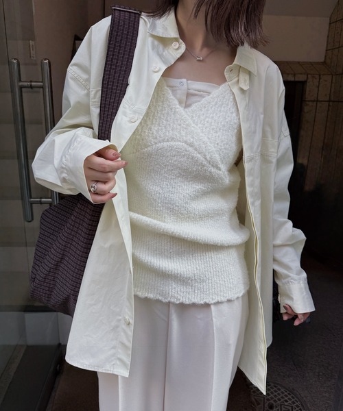 nananamoe（ナナナモエ） ブラウス シャツ chin strap big silhouette