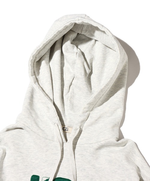 「UGG」 プルオーバーパーカー M ライトグレー レディース_画像9