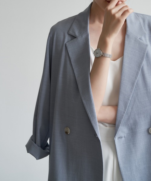 「SMILE ORCHID」 テーラードジャケット FREE グレー レディース_画像6