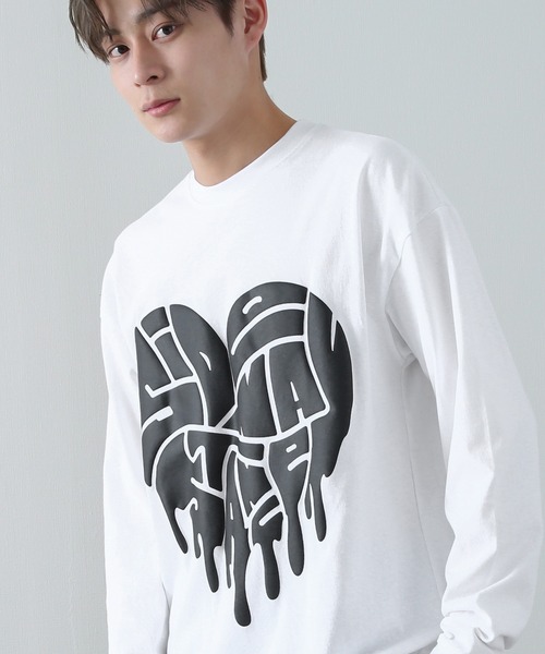 En serio TOKYO tシャツ 「SIDEWAYSTANCE」ドリップロゴハート長袖T