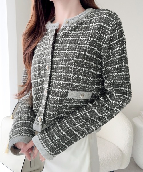 mily bilet カーディガン 「3月中旬再入荷」「mily bilet」甘さに恋し