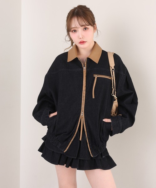 AnotherEdition フェイクボアジッププルオーバー フェイクレイヤードボアトップス[品番：AZLW0021591]｜AZUL BY MOUSSY