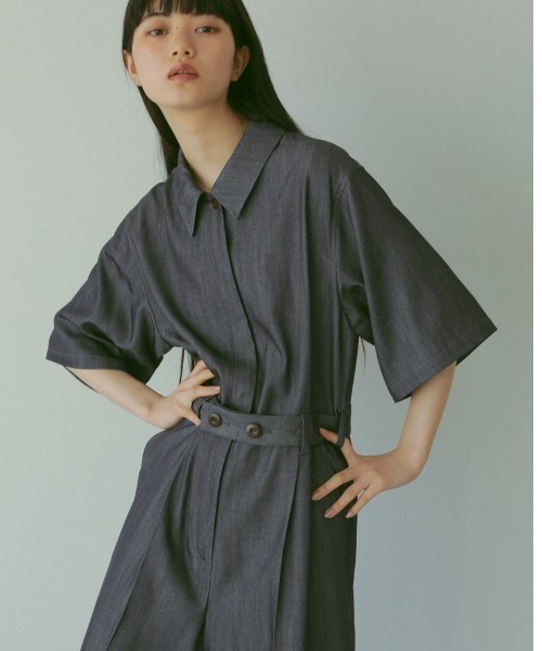 「CASA FLINE」 オールインワン FREE カーキ レディース_画像4