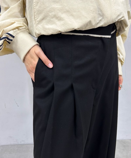 「Six M」 スラックス FREE チャコールグレー レディース_画像3