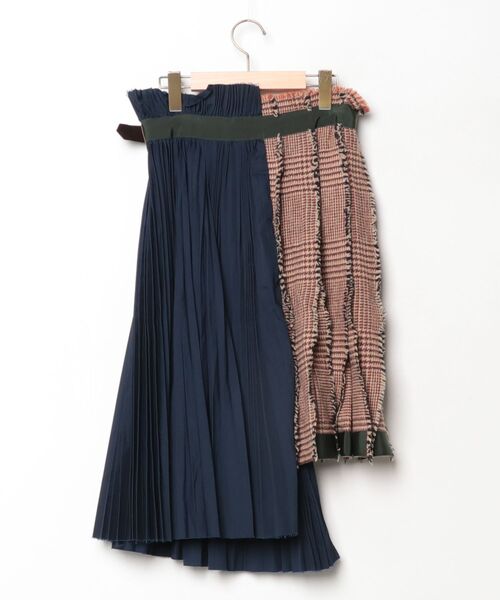 sacai（サカイ） チェック柄スカート 1 ネイビー レディース