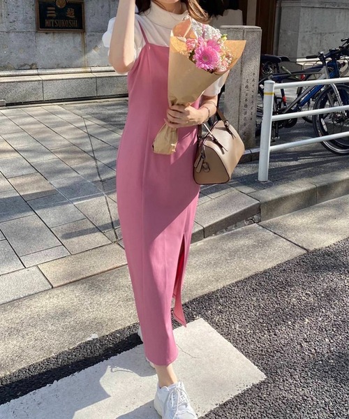 「one after another NICE CLAUP」 キャミソールワンピース SMALL ブラック レディース_画像6
