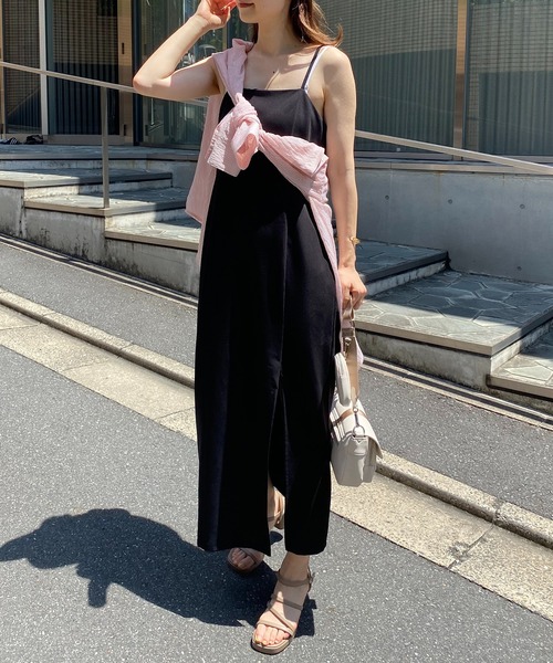 「one after another NICE CLAUP」 キャミソールワンピース SMALL ブラック レディース_画像8