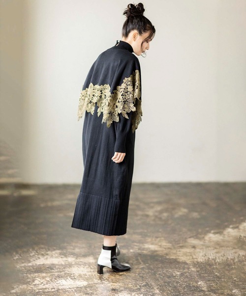 「OSMOSIS」 コンビワンピース ONE SIZE ブラック レディース_画像5