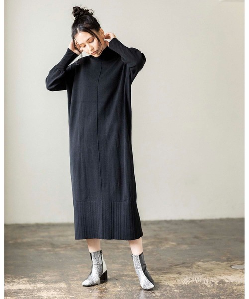 「OSMOSIS」 コンビワンピース ONE SIZE ブラック レディース_画像6