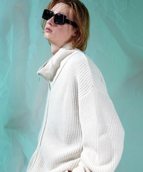 「ENDER PRODUCTS」 ニットカーディガン M ブラック メンズ_画像2