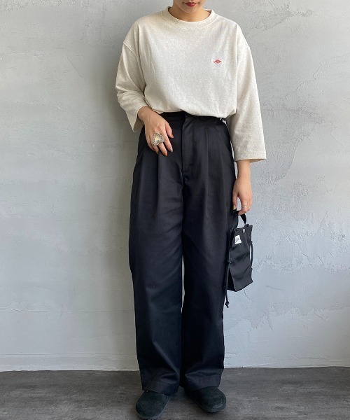 「DANTON」 7分袖カットソー S ホワイト レディース_画像4