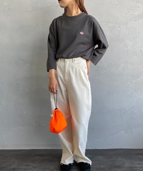 「DANTON」 7分袖カットソー S ホワイト レディース_画像7