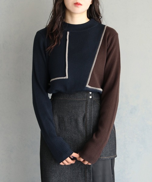 「&g'aime」 長袖ニット FREE ブラック レディース_画像6