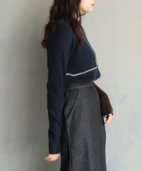 「&g'aime」 長袖ニット FREE ブラック レディース_画像8