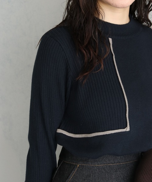 「&g'aime」 長袖ニット FREE ブラック レディース_画像9