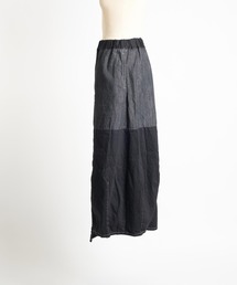 「gomme」 デニムスカート MEDIUM ブラック レディースの画像3