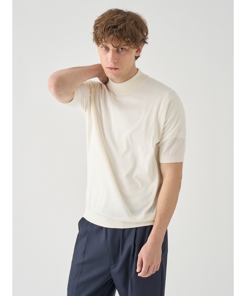John Smedley モックネック コットン ジンジャー M John Smedley モックネック コットン ジンジャー M - メルカリ
