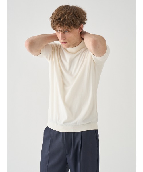 hiroyuji John Smedley 半袖 ニット 新品未使用 JOHN SMEDLEY（ジョンスメドレー） セーター ニット モックネック半袖