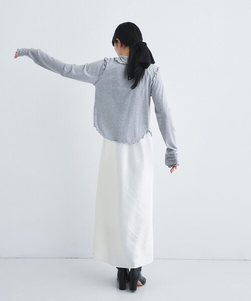 CODE A カーディガン edge−fit ribbed cardigan レディース
